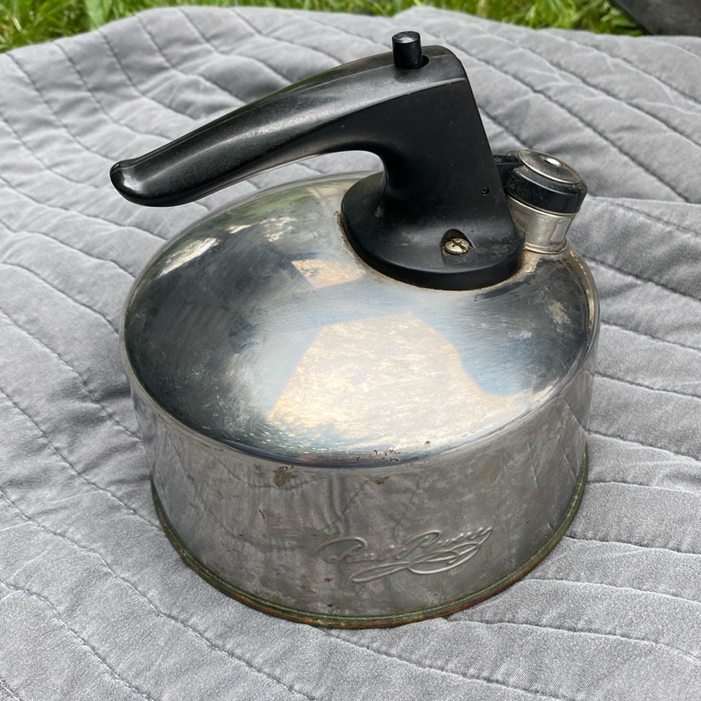 - Paul Revere Ware Stainless Steel Copper Bottom Whistling Tea Kettle